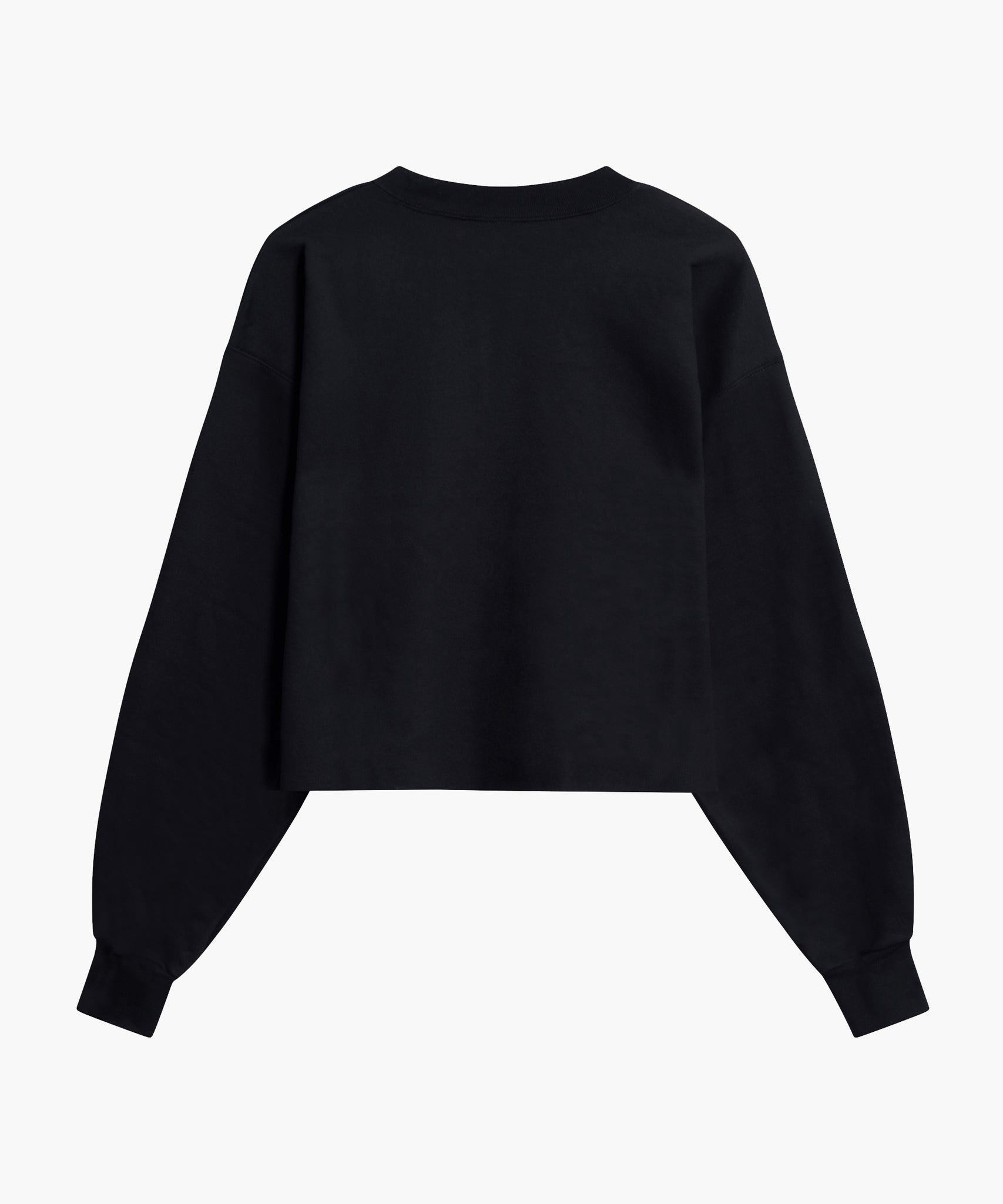 her Productions Cropped Crewneck - Black